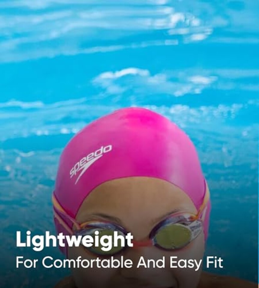 image 1 of Speedo Junior Long Hair Silicone Swim Cap