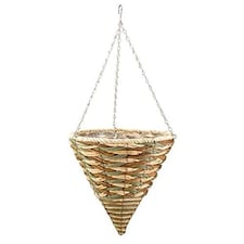 Marco Paul Cone Hanging Planter 14" Brown