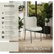 image 2 of Dining Chair Tessa - ergonomic high backrest, slim steel legs, soft fabric - per piece White | Woven Fabric Off-White/Black