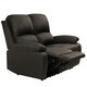 image 3 of Faux Leather 2 Seat Reclining Sofa In Brown