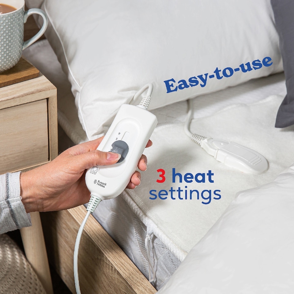 image 1 of Russell Hobbs Electric Blanket Heated Underblanket Single 70 x 150cm RHESB6001