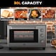 image 3 of HOMCOM 30 Litre Mini Oven, Countertop Electric Cooker & Grill for Roasting, Baking, Grilling with Adjustable Temperature, 60 Min Timer, Baking Tray and Wire Rack, 1600W, Silver