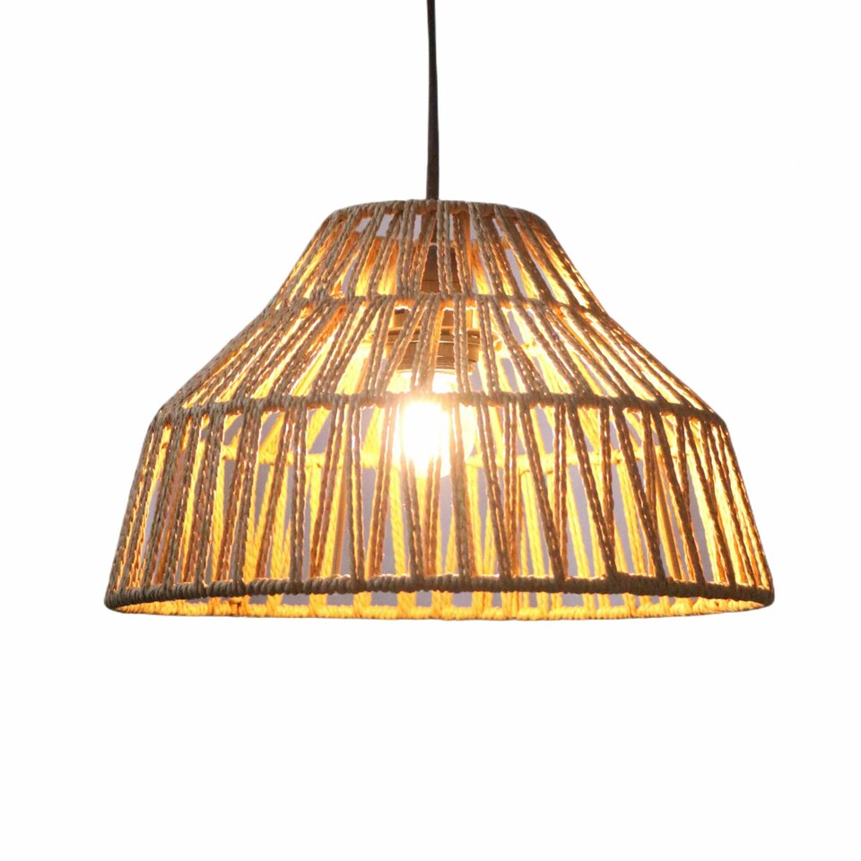 image 1 of Clara - Natural String Pendant Lightshade Brown