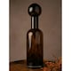 image 2 of Hestia Tall Glass Bottle Shaped Ornament  - Mocha Brown