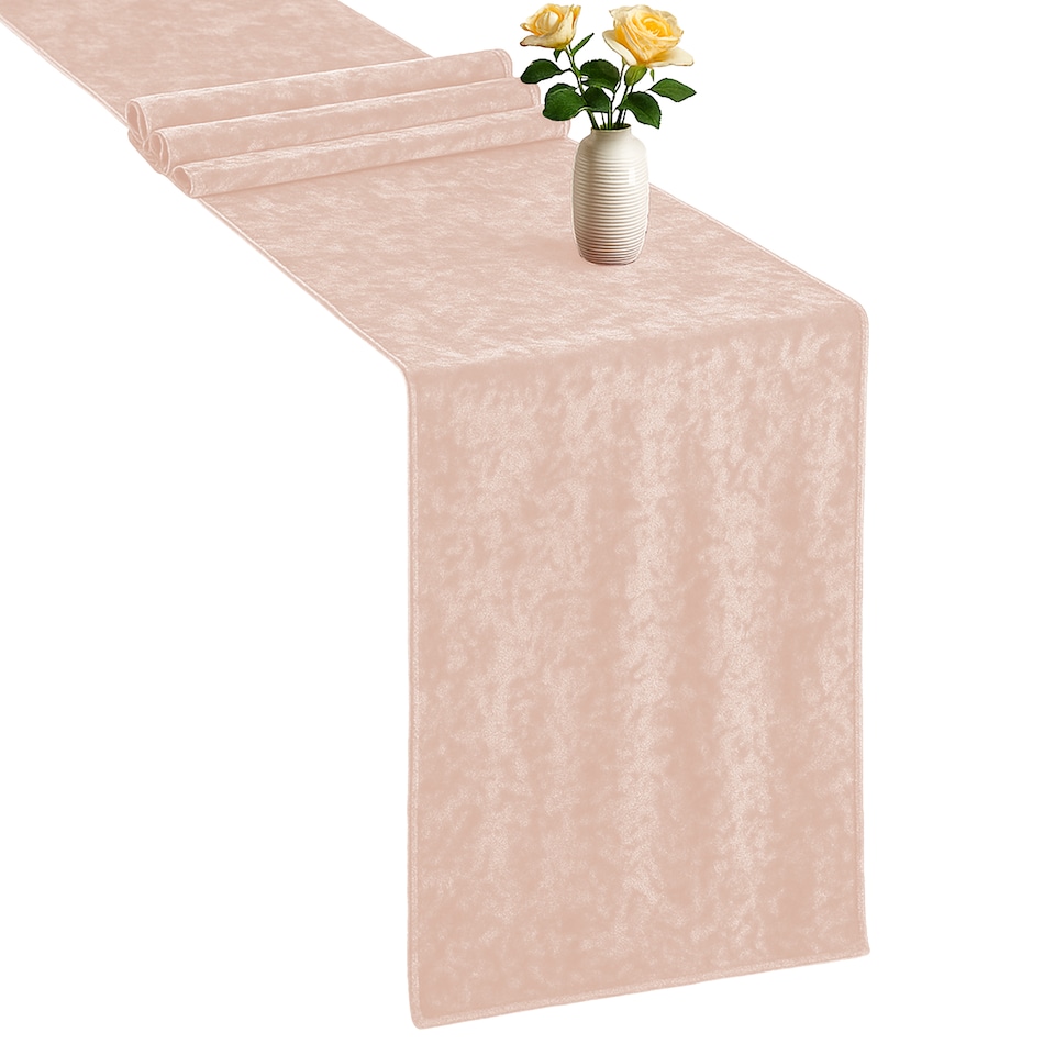 image 1 of Crushed Velvet Table Runner, Glitz Table Runners - 33 x 274cm