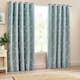 image 5 of Wylder Floral Jacquard Blue Eyelet Curtains (W)229cm x (D)137cm | Multi