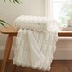 image 1 of Bianca So Soft Carved Faux Fur Blanket Throw | Cream