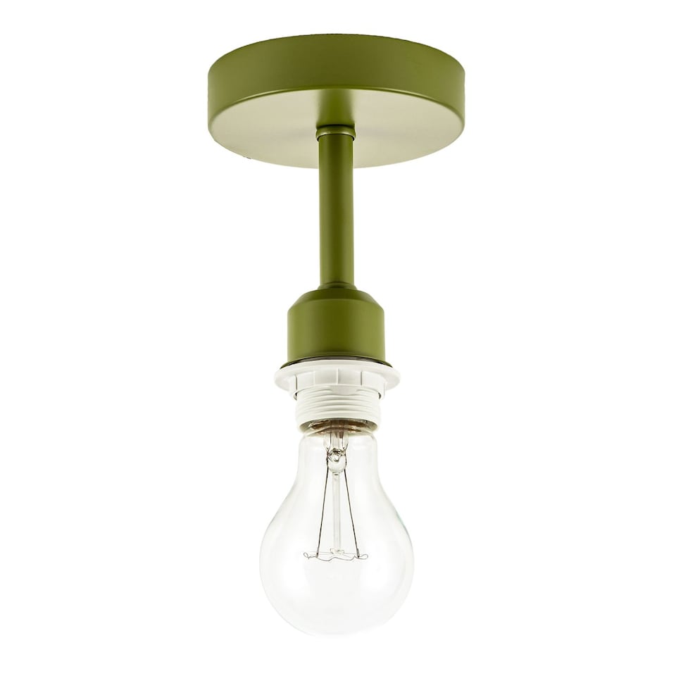 image 1 of Traditional Olive Green Ceiling Light Fitting to Hold Lamp Shades