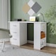 image 6 of 3-Drawer 3-Shelf Desk with Customizable Layout Brown | 0