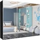 image 1 of Expansive 250cm 3-Door Sliding Mirrored Wardrobe with Integrated Drawers | White, Black, Grey Finish Black | Black250cm 