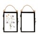 image 1 of Nicola Spring Hanging Metal Photo Frames - 4" x 6" - Black - Pack of 5 - Hanging Picture Frame Display Frame Poster Frame Picture Display | Black | S