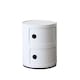 image 1 of Living and Home Cylindrical Multi-Tiered Plastic Storage Drawer Unit, White | White