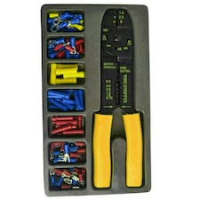 Crimper Plier Wire Cutter Stripper and Electrical Terminal Connector 101pc TE758