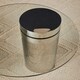 image 3 of Interiors by Premier Clear Glass Side Table with Silver Base, Round Tempered Glass C‑Shape Accent Table, Steel Silver‑Finish Silver