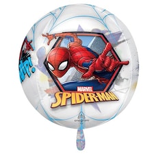 Spider-Man Marvel See-Thru Orbz Foil Helium Balloon 38cm / 15 in | White