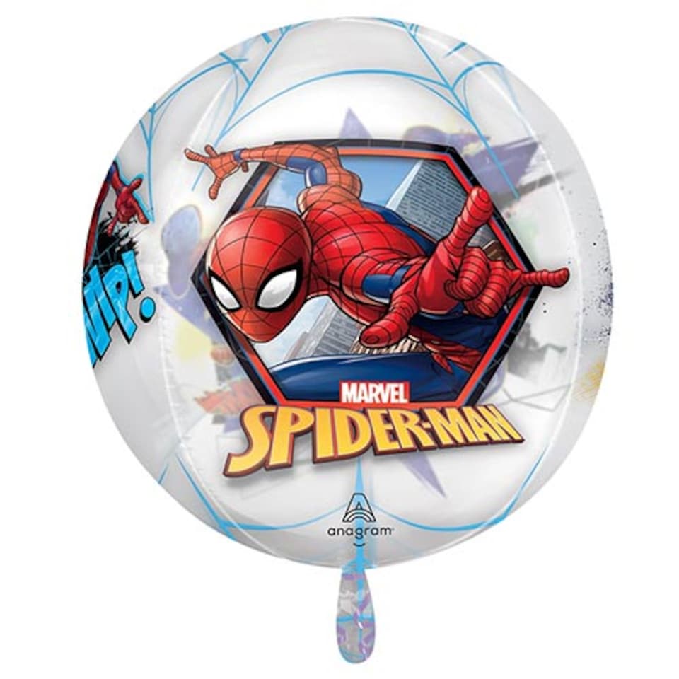 image 1 of Spider-Man Marvel See-Thru Orbz Foil Helium Balloon 38cm / 15 in | White