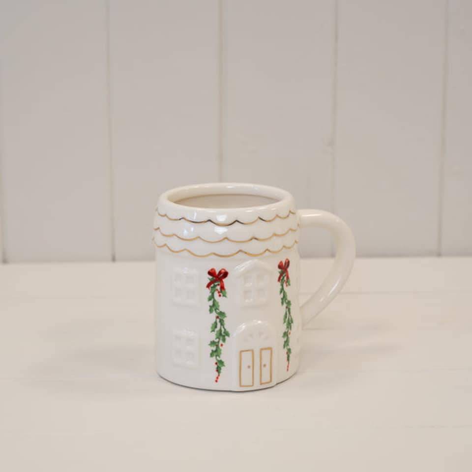 image 1 of Cosy Christmas House with Garland Mug