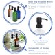 image 2 of Harbour Housewares Glass Soap Dispensers with Labels - 500ml - Blue/White - Pack of 2