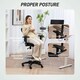 image 6 of HOMCOM Drafting Stool Chair with Adjustable Armrest for Standing Desk, Black Black