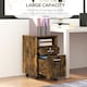 image 6 of Vinsetto Mobile File Cabinet Lockable Documents Storage w/ 5 Wheels Black