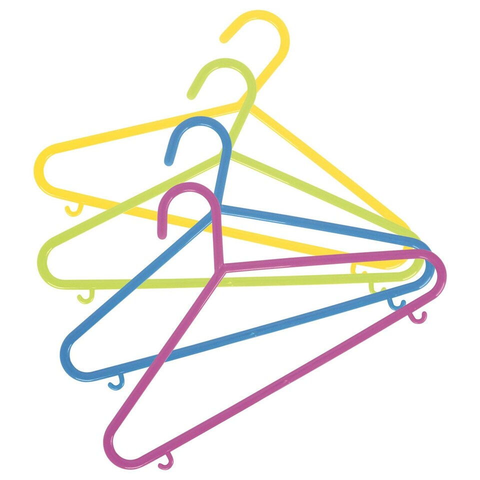 image 1 of Ashley Plastic Children's Hangers - Multi - Pack of 8