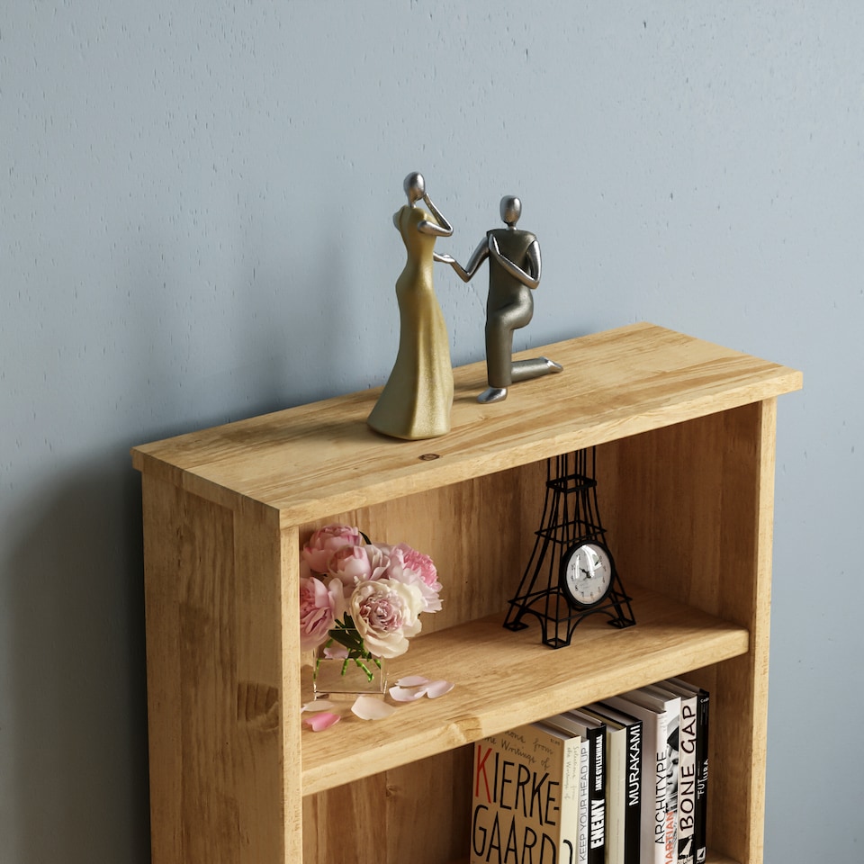 image 1 of Vida Designs Corona 1 Drawer 3 Shelf Bookcase Livingroom Storage Unit - Solid Pine Wood