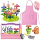 image 1 of Kids Gardening Set with DIY Flower Kits (Pink)