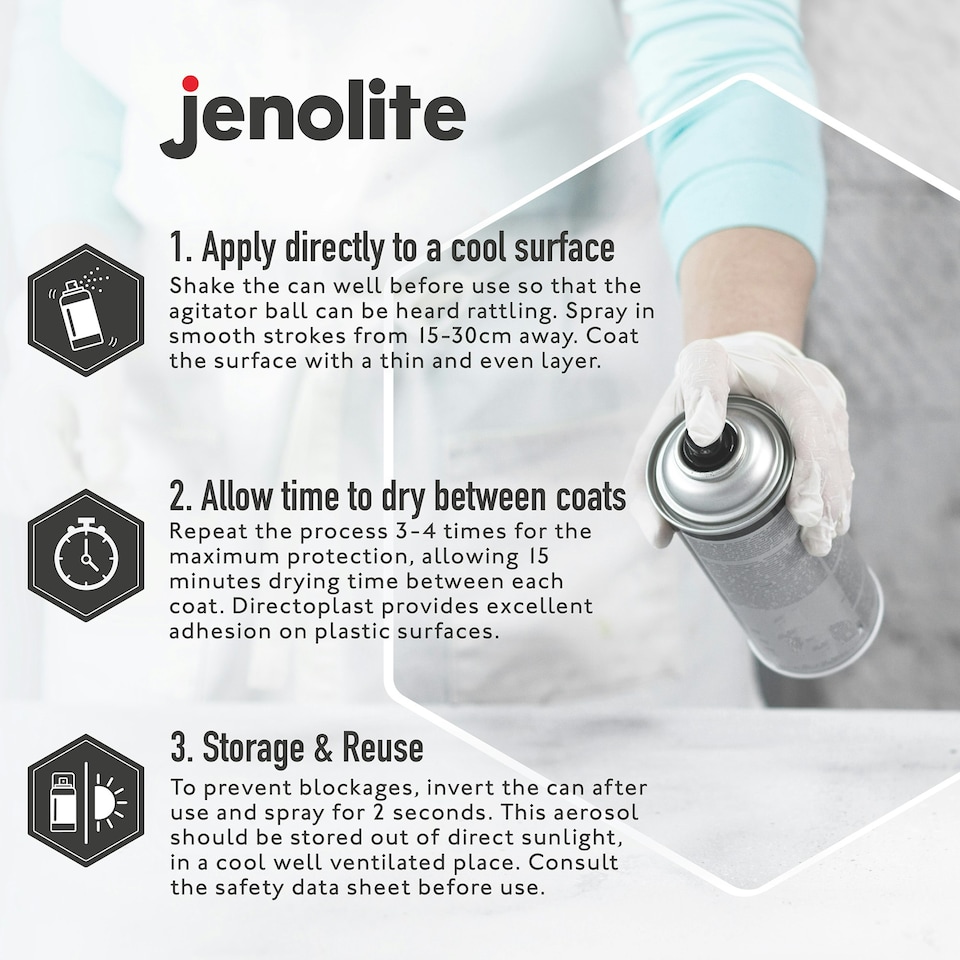 image 1 of Jenolite Directoplast Multi-Surface Paint - Slate Grey Gloss - 400ml Spray Can - 2-Pack