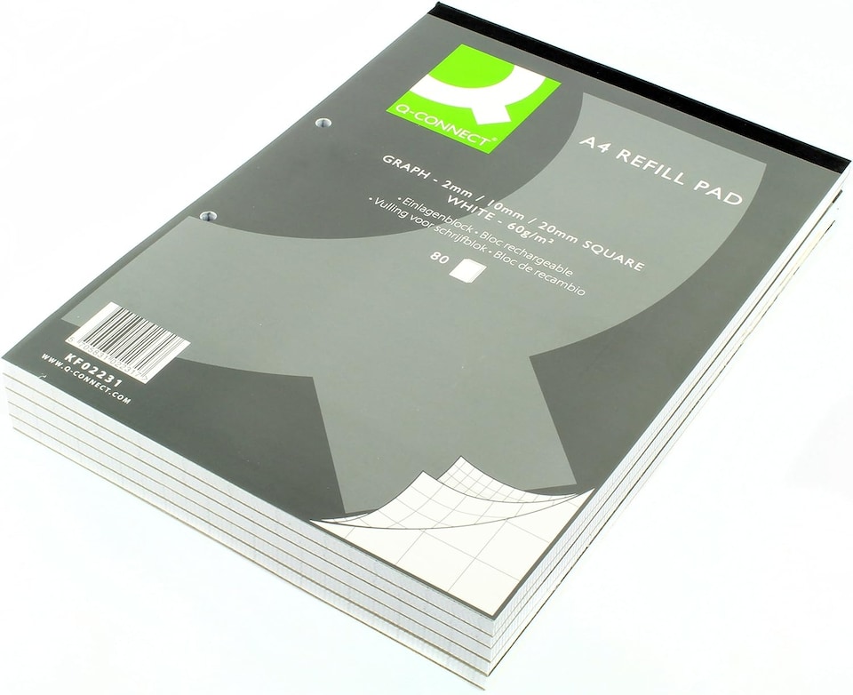 image 1 of Pack of 6 A4 Graph Refill Pads 80 Sheet