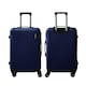 image 3 of Groundlevel Cosmic Hard Sheel 3 Piece Luggage Set 4 Wheel Spinners Travel Suitcases | Blue | Navy