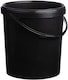 image 2 of 10 x Strong Heavy Duty 25L Black Multi-Purpose Plastic Storage Buckets With Lid & Handle