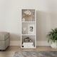 image 3 of 3-Tier Cube Shelving Unit Brown | Colour: Antique Oak
