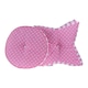 image 5 of Homescapes Pink Polka Dots Star Floor Cushion Pink