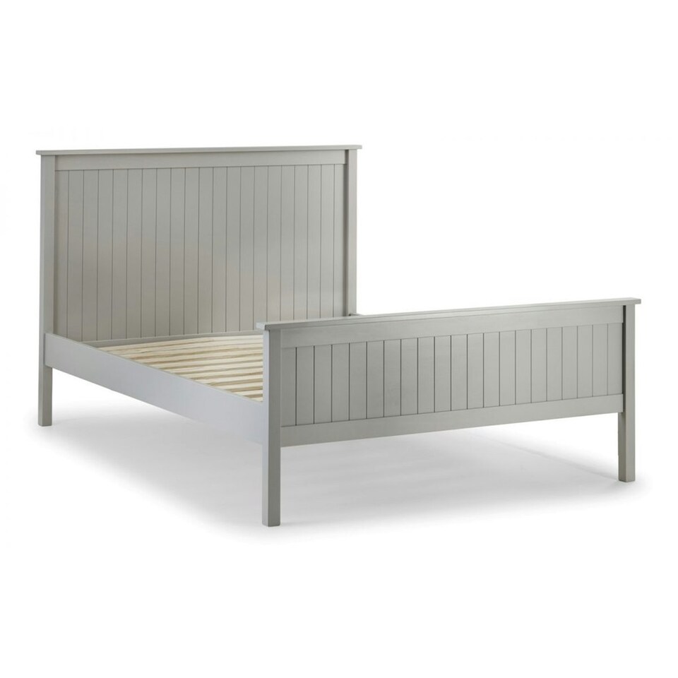 image 1 of New England Dove Grey Lacquer Bed Frame - Double 4'6" (135cm)