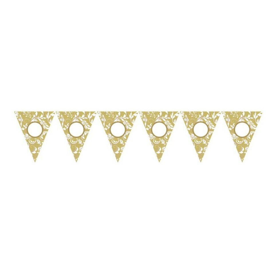 Amscan Customisable Banner - Gold/White - One Size