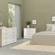 image 5 of Pepe Chest of 4 Drawers in Oak with White High Gloss