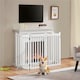 image 2 of Yaheetech 4-Panel Pet Puppy Fence with Two Support Feet, 50 × 90.5 cm | White | Not provided