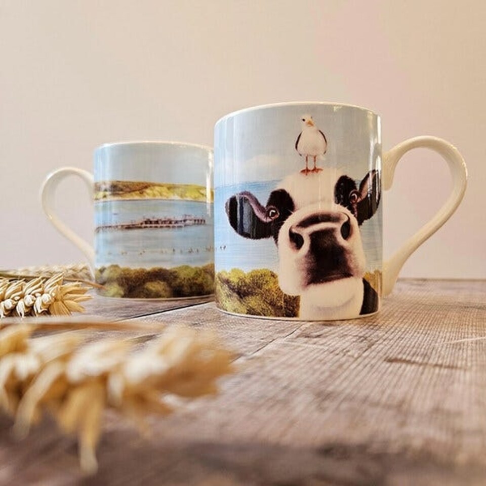 image 1 of Lucy's Farm Moo Selfie at Swanage II Regular Mug