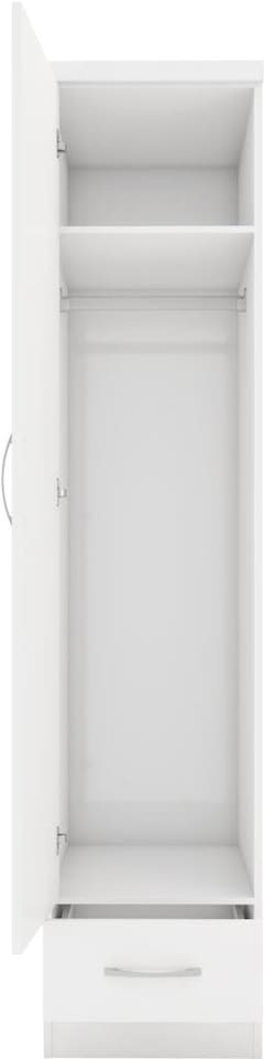 image 1 of Nevada 1 Door 1 Drawer Wardrobe | White