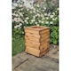 image 2 of Multi Pack of 2 - Valley Tall Square Planter - Timber - L39 x W39 x H52 cm - Garden Trough - Fully Assembled | Brown