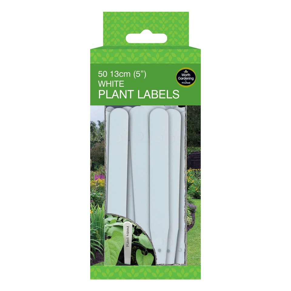 image 1 of Garland Plant Labels Plastic Outdoor Pack of 50 Durable 13cm (5")