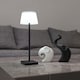 image 8 of Auraglow Rechargeable Cordless LED Table Lamp - CAPRI | White | Black/White
