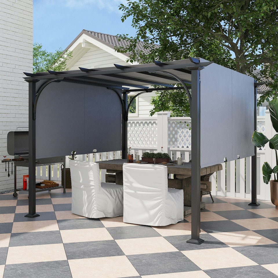 image 1 of Outsunny Outdoor Pergola Garden Sun Shade Patio Canopy Shelter