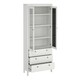 image 5 of Madrid China Cabinet 2 Glass Doors with 3 Drawers in White