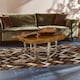 image 1 of Teak Wood Coffee Table,Rustic Center Table With Natural Edges,Metallic Table With Sleek Legs,Kitchen Table Cream