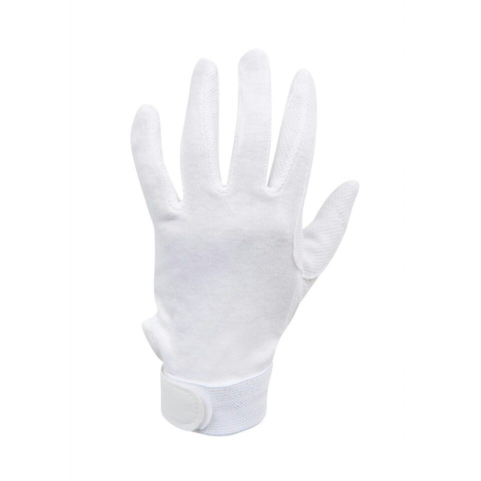 image 1 of Dublin Adults Track Riding Gloves - White - Small White | Small