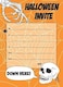 image 2 of Pack of 20 Quality Halloween Invitations with Orange Envelopes