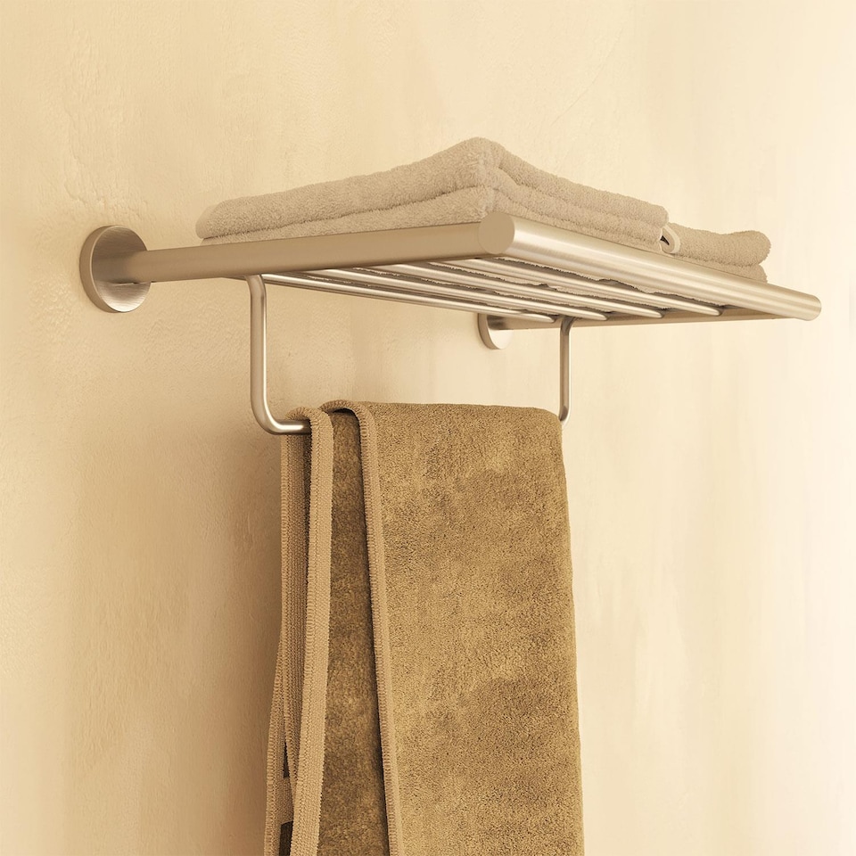 image 1 of COSMIC Towel rack, Brushed stainless steel, ARCHITECT S+ Collection