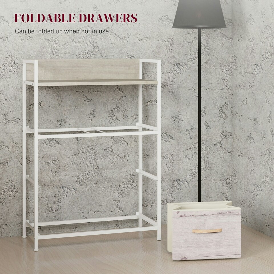 image 1 of HOMCOM Bedroom Chest of Drawers 4 Drawer Dresser w/ Shelf, Natural
