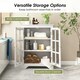 image 8 of COSTWAY Bathroom Floor Cabinet Display Storage White White